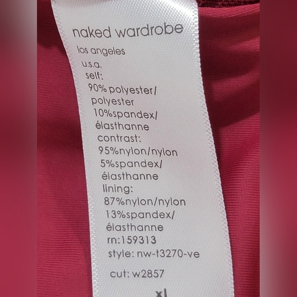 N By Naked Wardrobe Boned Plush Velvet Bustier Crop Tank Top In Wine Size XL - Picture 5 of 9